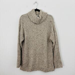 Together! Beige Wool Blend Knit Turtle Neck Pullover Sweater Women’s Size M